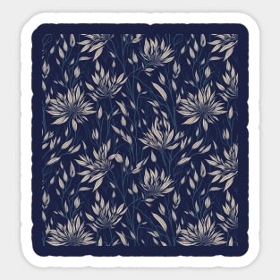 Seamless floral pattern with flowers and leaves Sticker